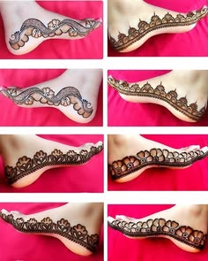 foot mehndi design simple and easy photo