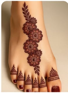 foot mehndi design simple and easy photo