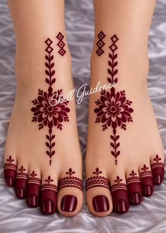 foot mehndi design simple and easy photo