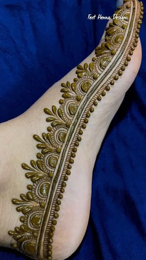 foot mehndi design simple and easy photo
