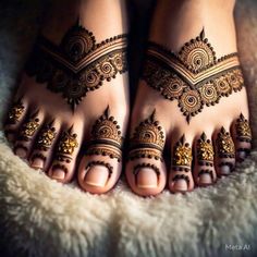 foot mehndi design simple and easy photo