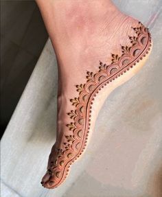 foot mehndi design simple and easy photo