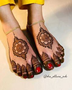 foot mehndi design simple and easy photo