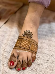 foot mehndi design simple and easy photo