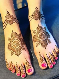 foot mehndi design simple and easy photo