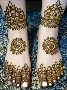 foot mehndi design simple and easy photo