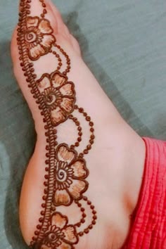 foot mehndi design simple and easy photo