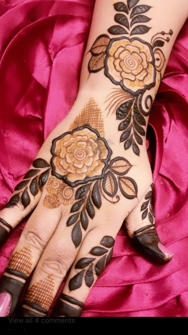 instagram mehndi design back hand