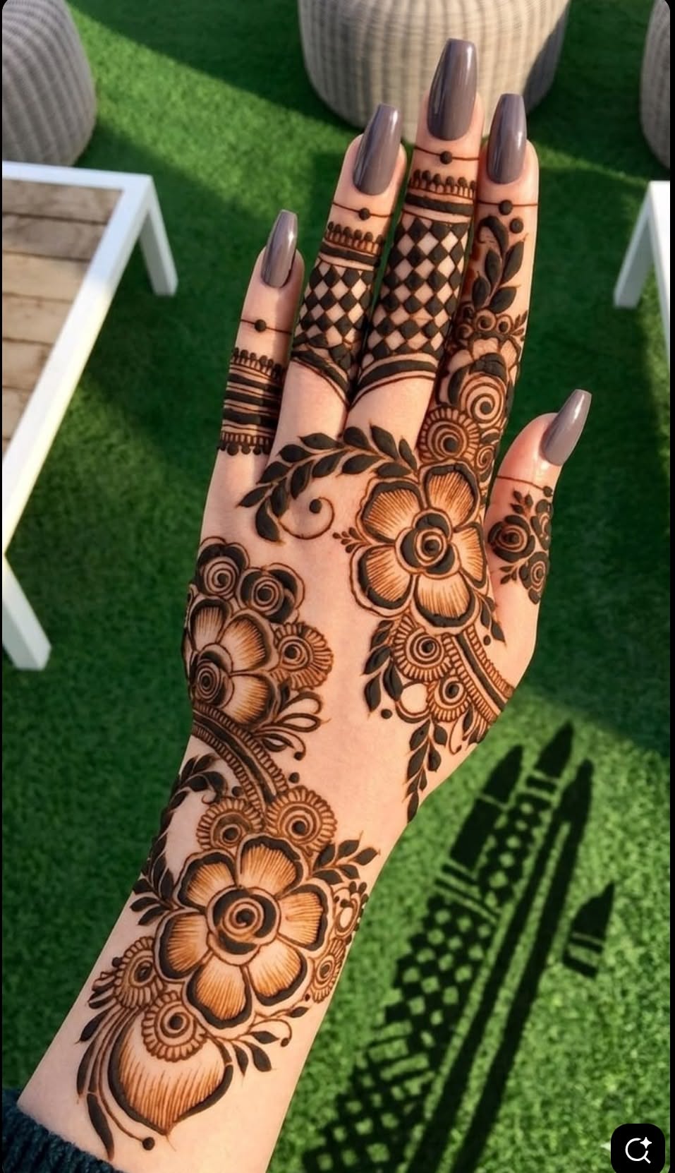 instagram mehndi design back hand