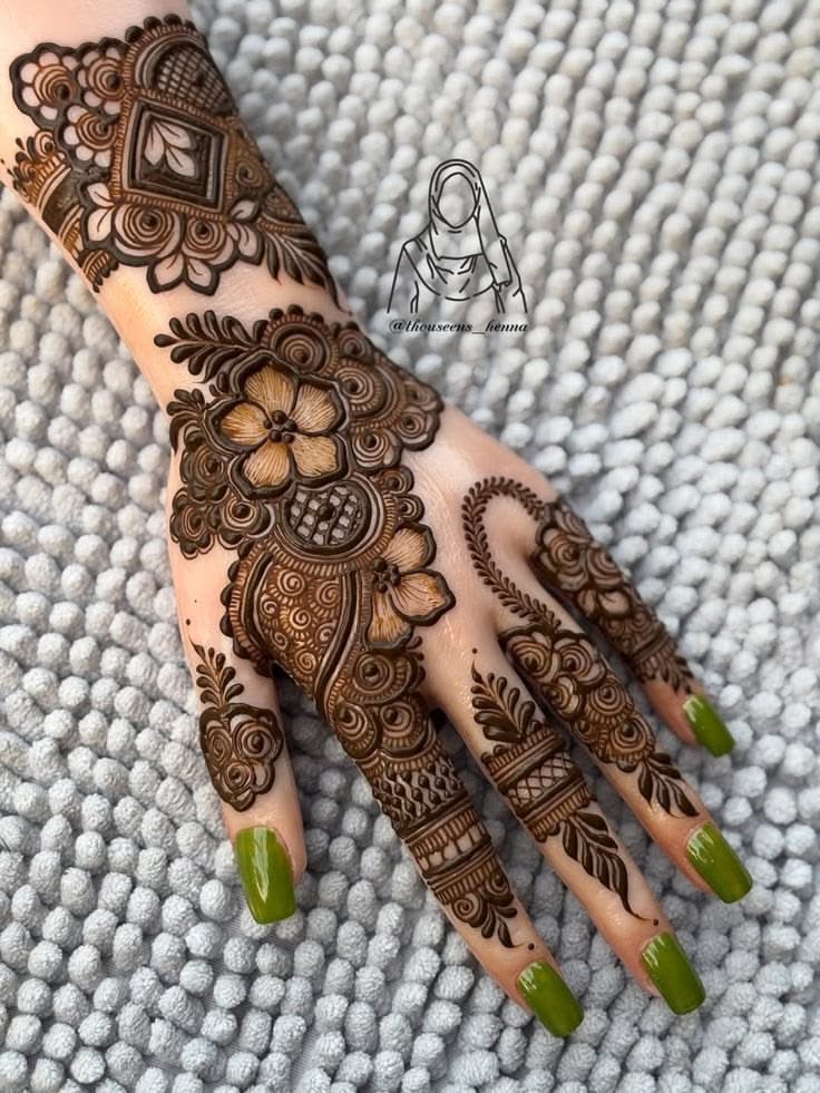 pakistani mehndi design back hand