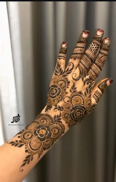 rose mehndi design back hand