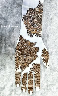 rose mehndi design back hand