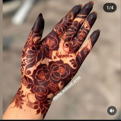 rose mehndi design back hand