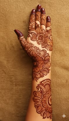 rose mehndi design back hand