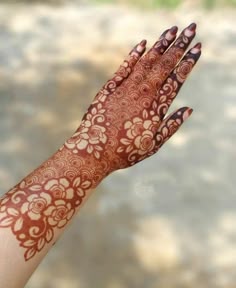 rose mehndi design back hand