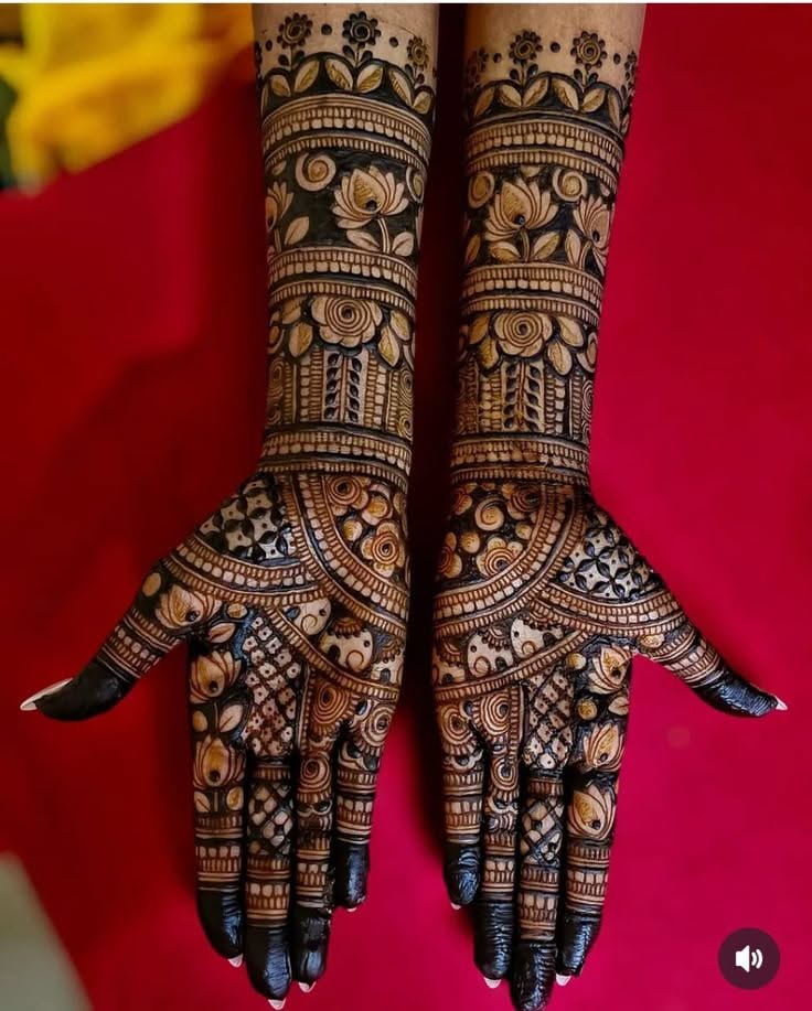 simple bridal mehndi design