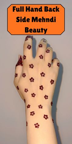 simple mehndi design back hand