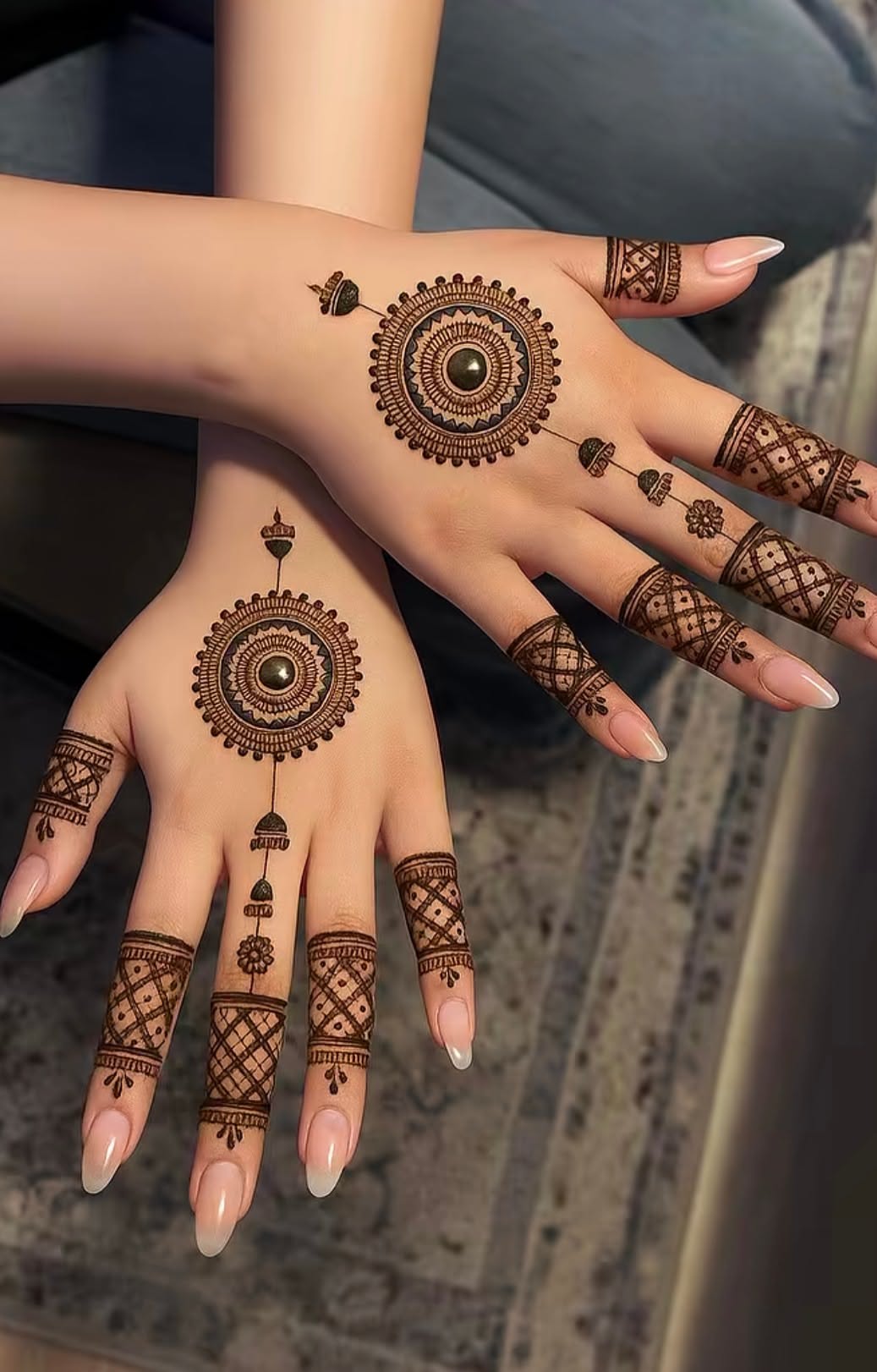 simple mehndi design back hand