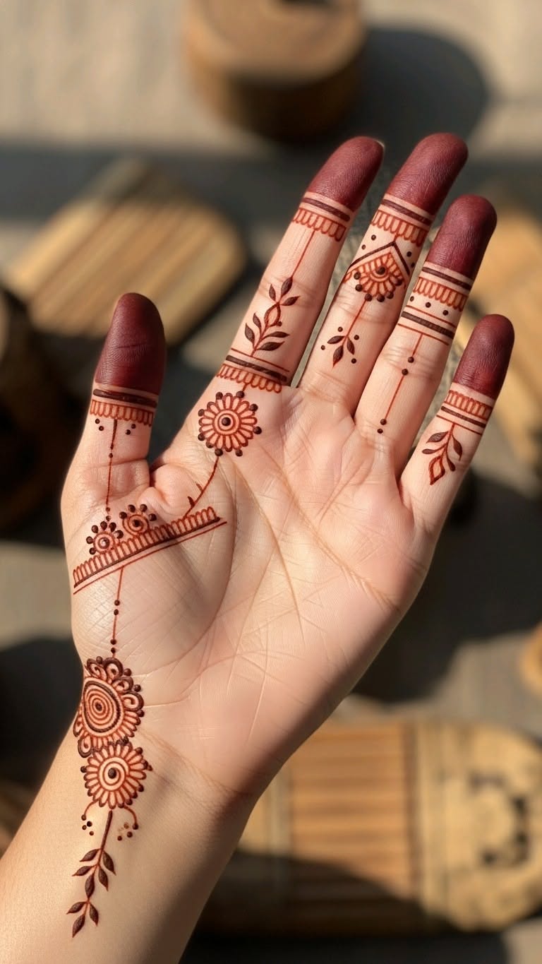 stylish simple mehndi design