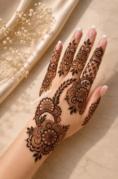 back hand arabic mehndi design