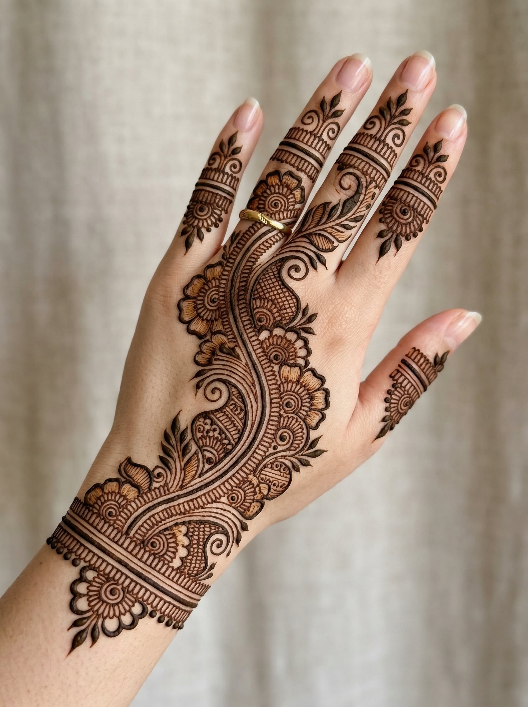 back hand arabic mehndi design