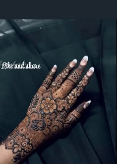 back hand arabic mehndi design