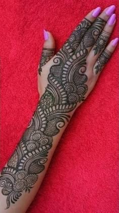 back hand arabic mehndi design