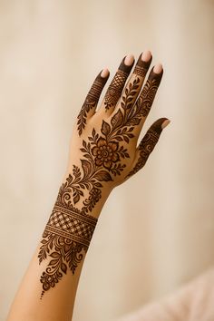back hand arabic mehndi design