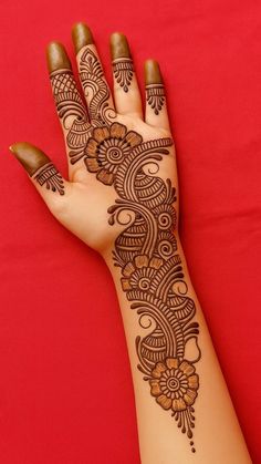 easy arabic mehndi design front hand simple and beautiful
