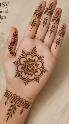 easy arabic mehndi design front hand simple and beautiful