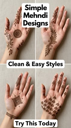 easy arabic mehndi design front hand simple and beautiful