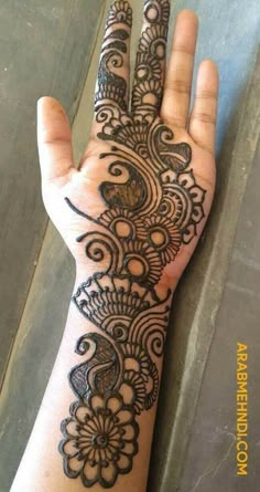 easy arabic mehndi design front hand simple and beautiful