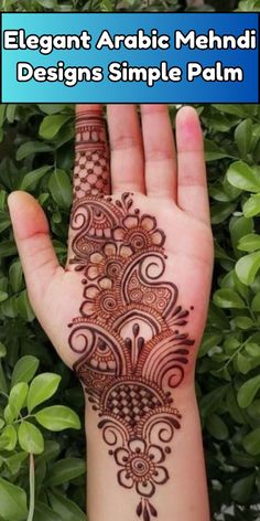 easy arabic mehndi design front hand simple and beautiful