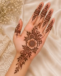 easy arabic mehndi design front hand simple and beautiful