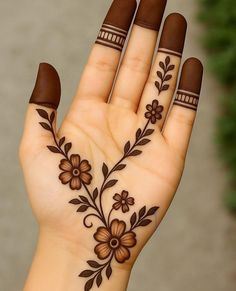easy arabic mehndi design front hand simple and beautiful