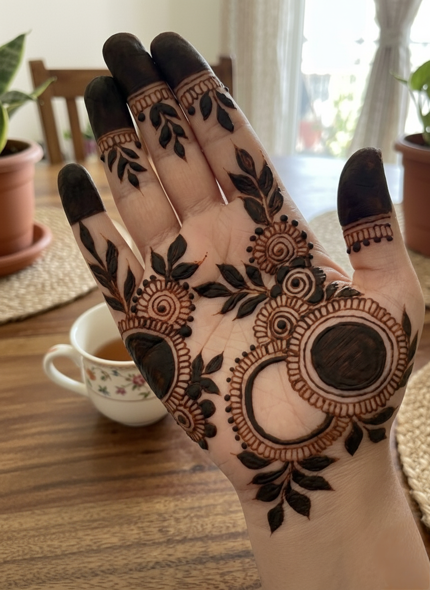 easy arabic mehndi design front hand simple and beautiful