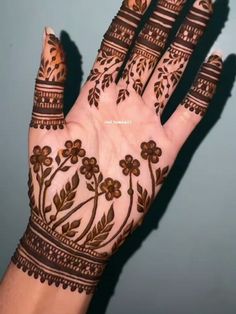 easy arabic mehndi design front hand simple and beautiful