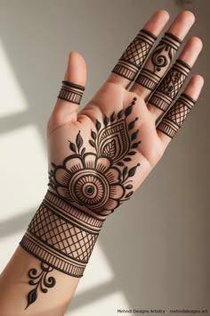 easy arabic mehndi design front hand simple and beautiful