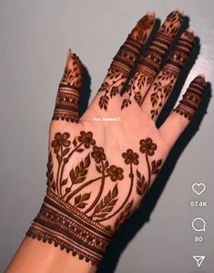 easy arabic mehndi design front hand simple and beautiful