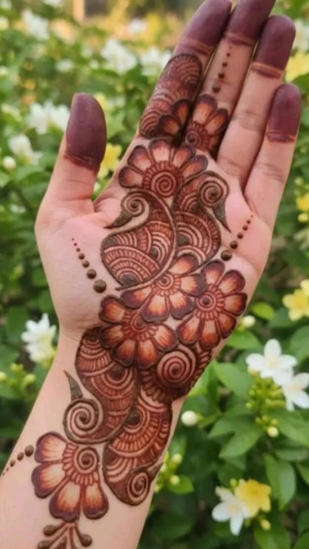 easy arabic mehndi design front hand simple and beautiful