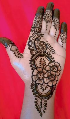 easy arabic mehndi design front hand simple and beautiful