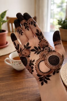 easy arabic mehndi design front hand simple and beautiful