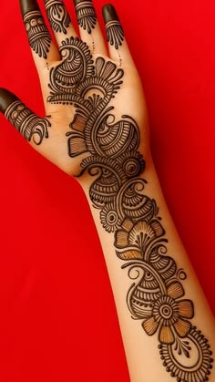 easy arabic mehndi design front hand simple and beautiful