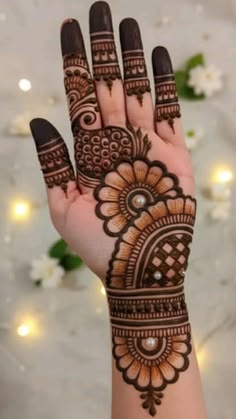 easy arabic mehndi design front hand simple and beautiful
