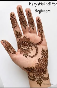 easy arabic mehndi design front hand simple and beautiful