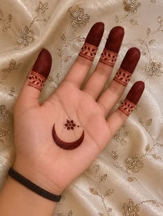 moon mehndi design front hand