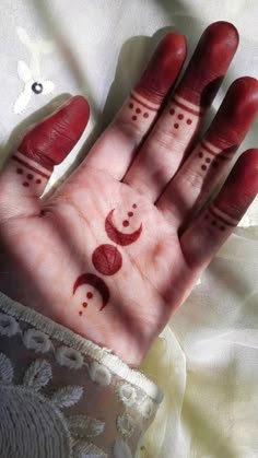 moon mehndi design front hand