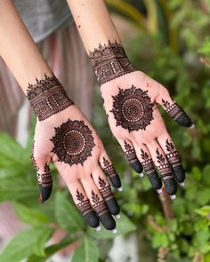 moon mehndi design front hand