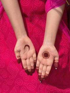 moon mehndi design front hand