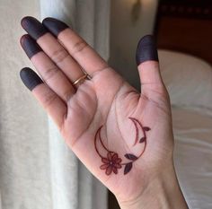 moon mehndi design front hand